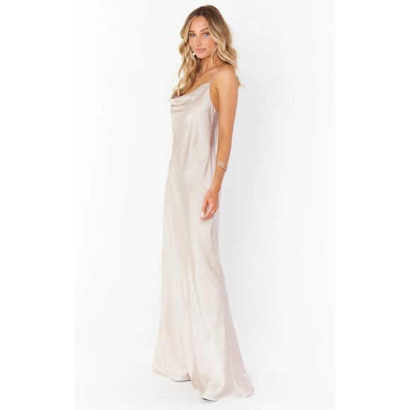 Show Me Your Mumu Tuscany Dress in Show Me The Ring Luxe Satin XL NWT - Picture 4 of 8